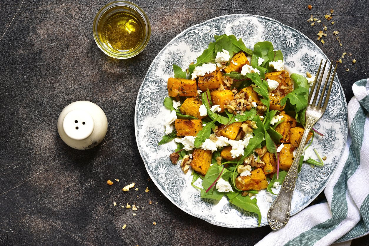 Healthy Winter Salad: Yummy Pumpkin, Feta & Quinoa