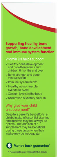 Brauer Baby And Kids Liduid Vitamin D 400iu | Mr Vitamins