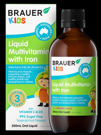 Brauer Kids Liquid Multivitamin With Iron (3Yrs+) | Mr Vitamins