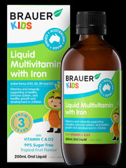 Brauer Kids Liquid Multivitamin With Iron (3Yrs+)