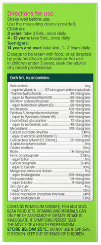 Brauer Kids Liquid Multivitamin With Iron (3Yrs+) | Mr Vitamins