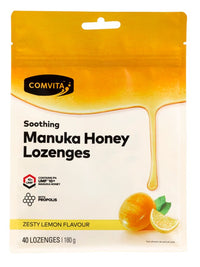 Comvita Soothing Manuka Honey Lozenges - Lemon 40 pack | Mr Vitamins