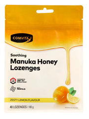 Comvita Soothing Manuka Honey Lozenges - Lemon 40 pack