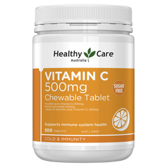 Healthy Care Vitamin C 500mg Chewable 500 Tablets