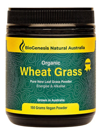 Biogenesis Australian Organic Wheat Grass 150g Powder | Mr Vitamins