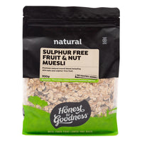 Honest to Goodness Sulphur Free Fruit and Nut Muesli