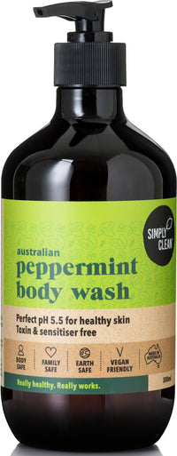 Simply Clean Aus Peppermint Body Wash